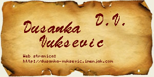 Dušanka Vukšević vizit kartica